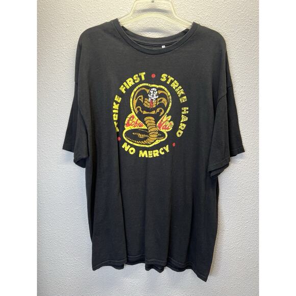 COBRA KAI Strike First Hard No Mercy T-Shirt Ripple Junction Mens Size 2X - Picture 5 of 5